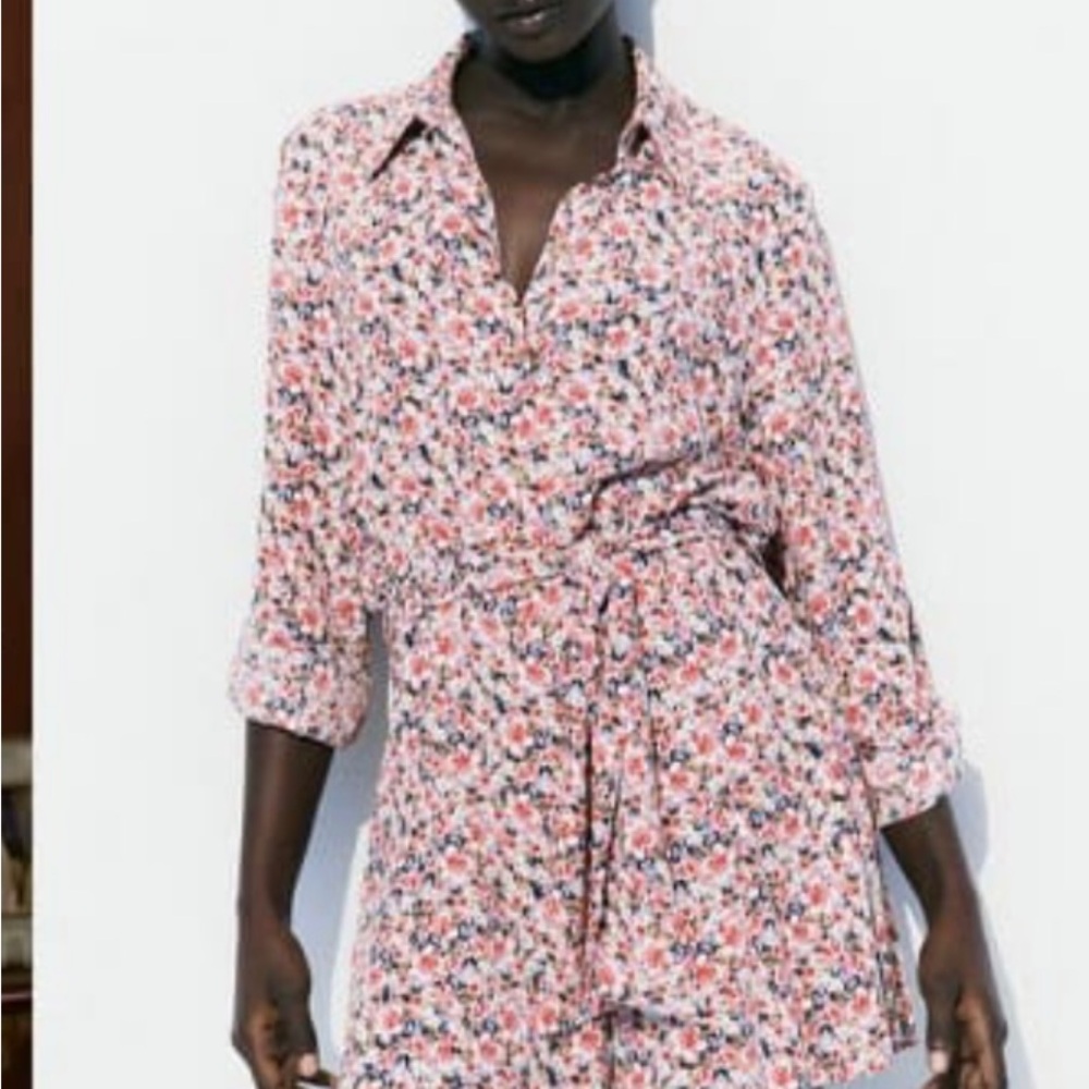Zara Floral Short Romper